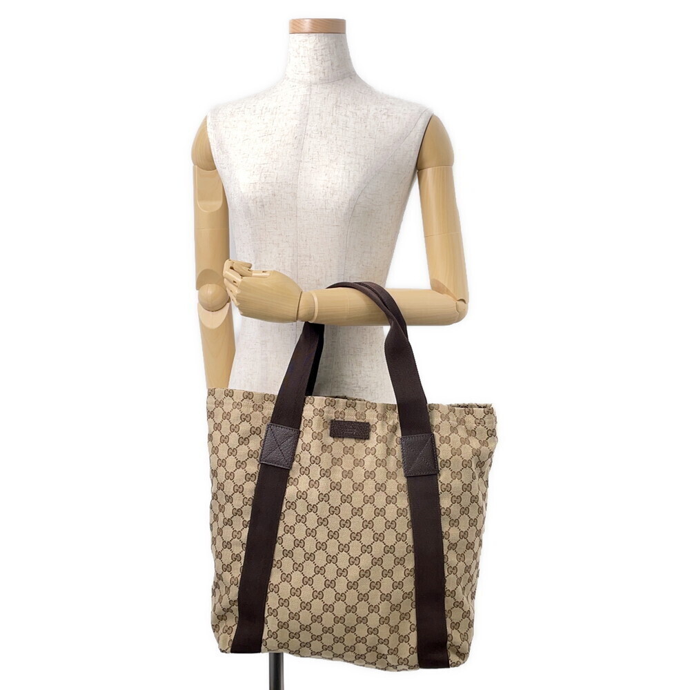 Gucci GG Supreme Canvas Leather Tote Bag beige brown - Picture 4 of 10